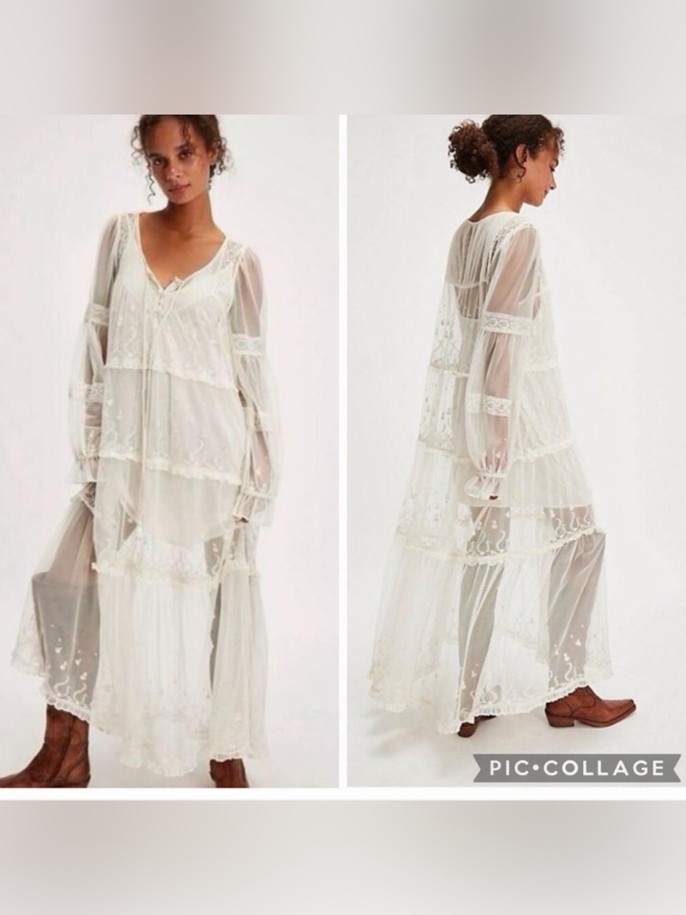 Free People Stevie Maxi Boho Oversized Dress Size Small / Med